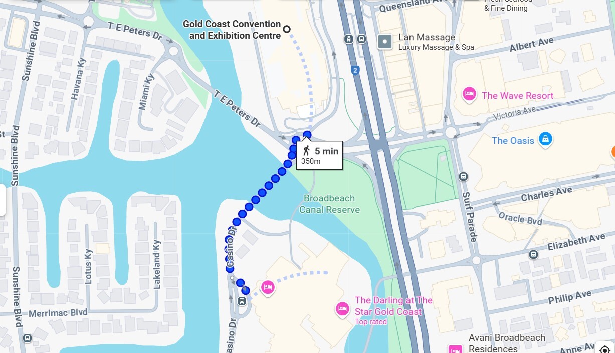 Directions from Exhibition to Nineteen at the Star-1